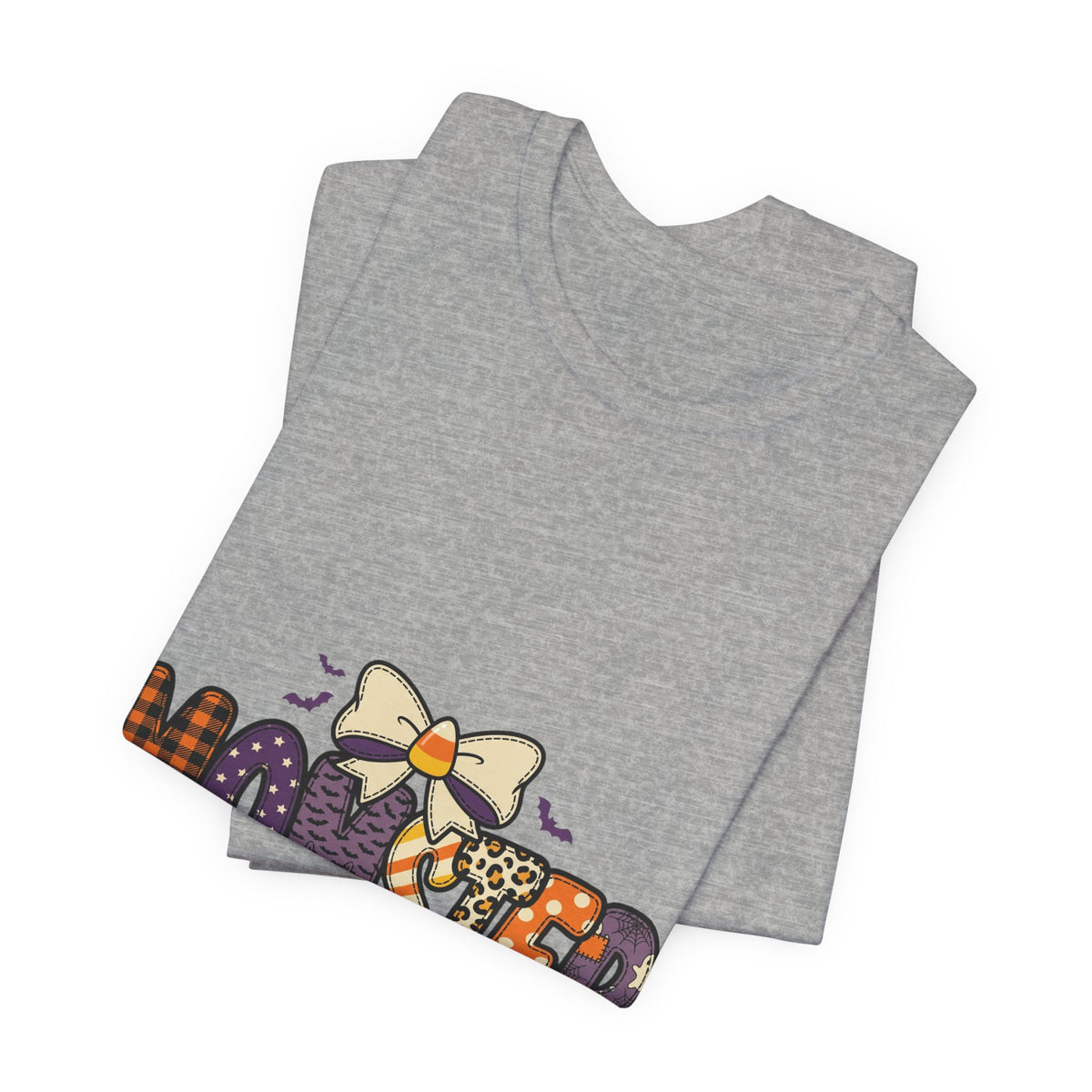 Momster Halloween Mom Tee | Spooky Plaid Bat Lettering