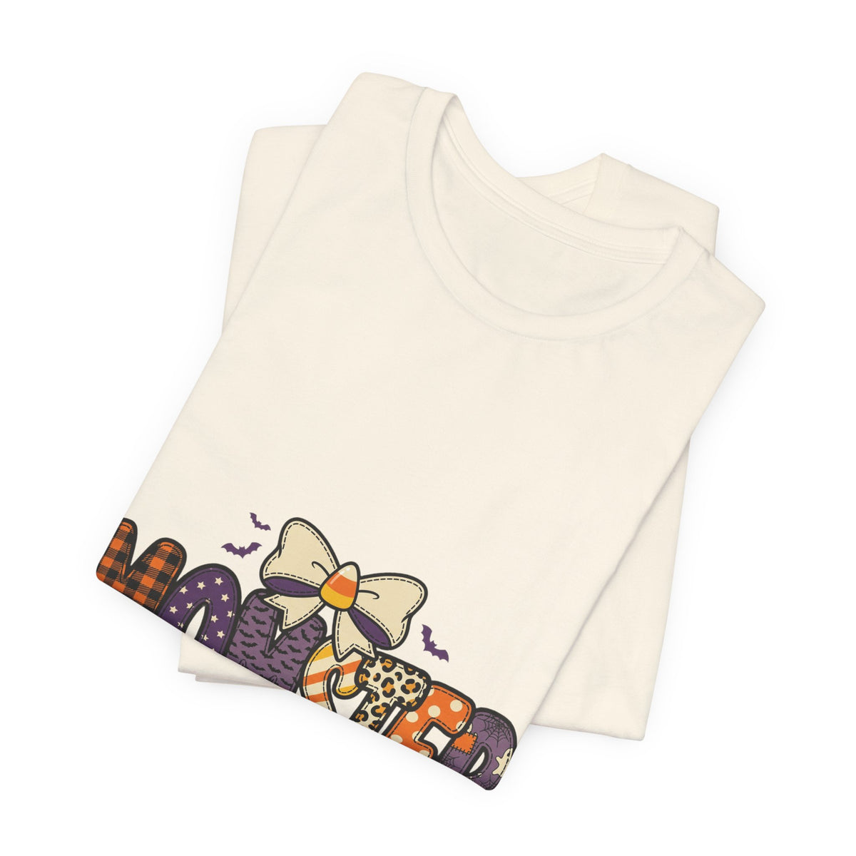 Momster Halloween Mom Tee | Spooky Plaid Bat Lettering