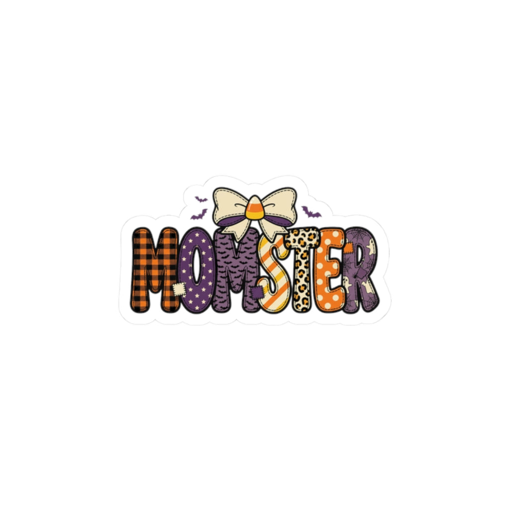 Momster Halloween Pattern Kiss-Cut Sticker | Momster Decal, Spooky Mom Aesthetic